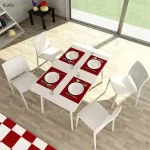 میز مایا نظری با پایه پلیمری و صفحه mdf مدل Maya80-90-140